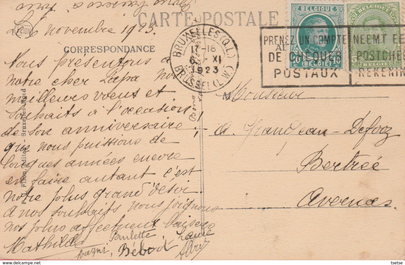 Etterbeek - La Gare - 1923 ( Voir Verso ) - Etterbeek