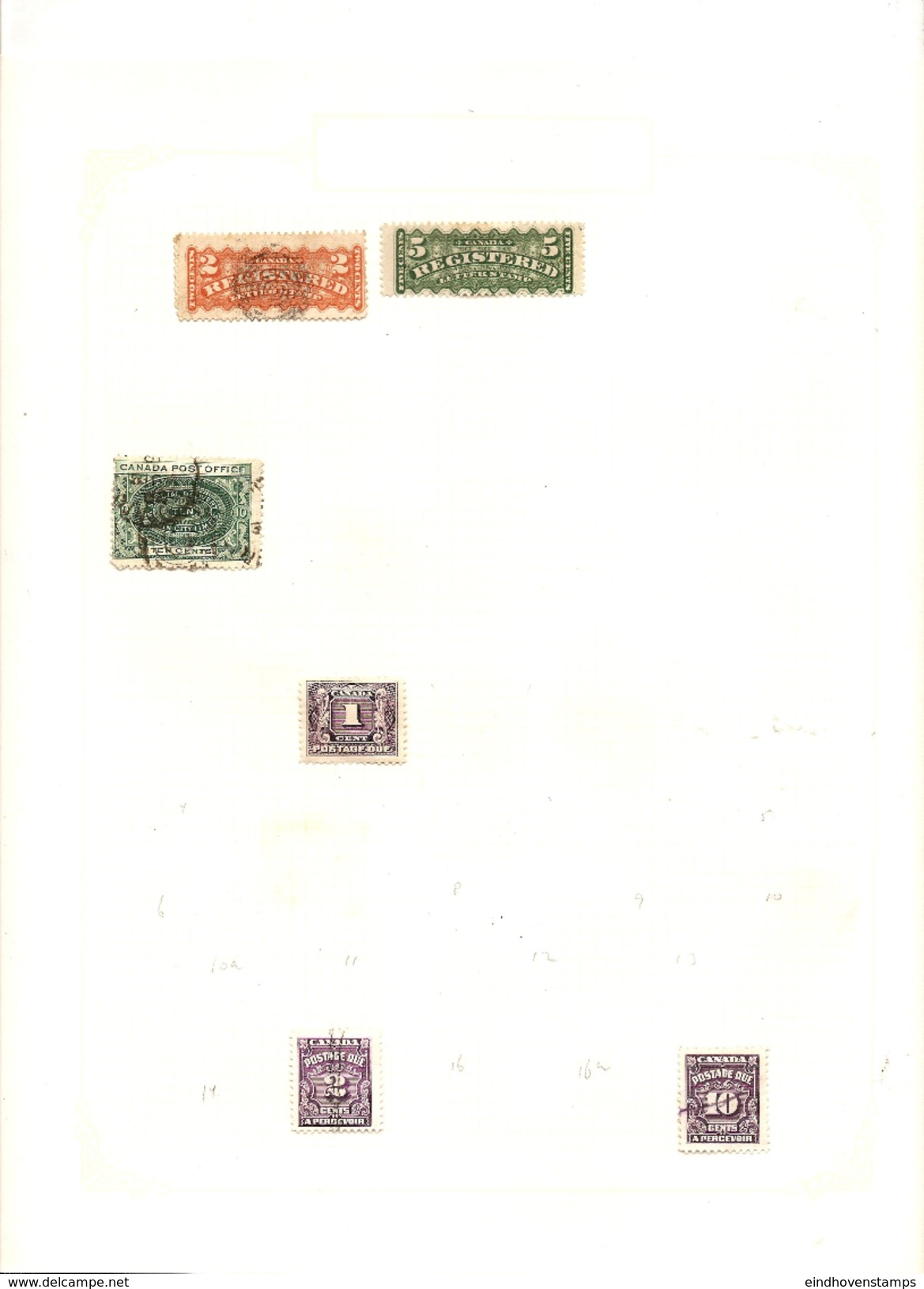 Canada Collection 1875-1940 Used, 2 Pages - Collections