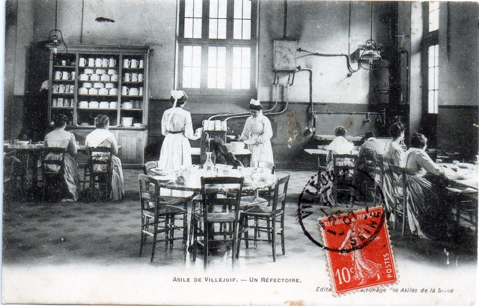 - A 4  -  VILLEJUIF / Asile De Villejuif - Refectoire    Postee 1907 - Villejuif