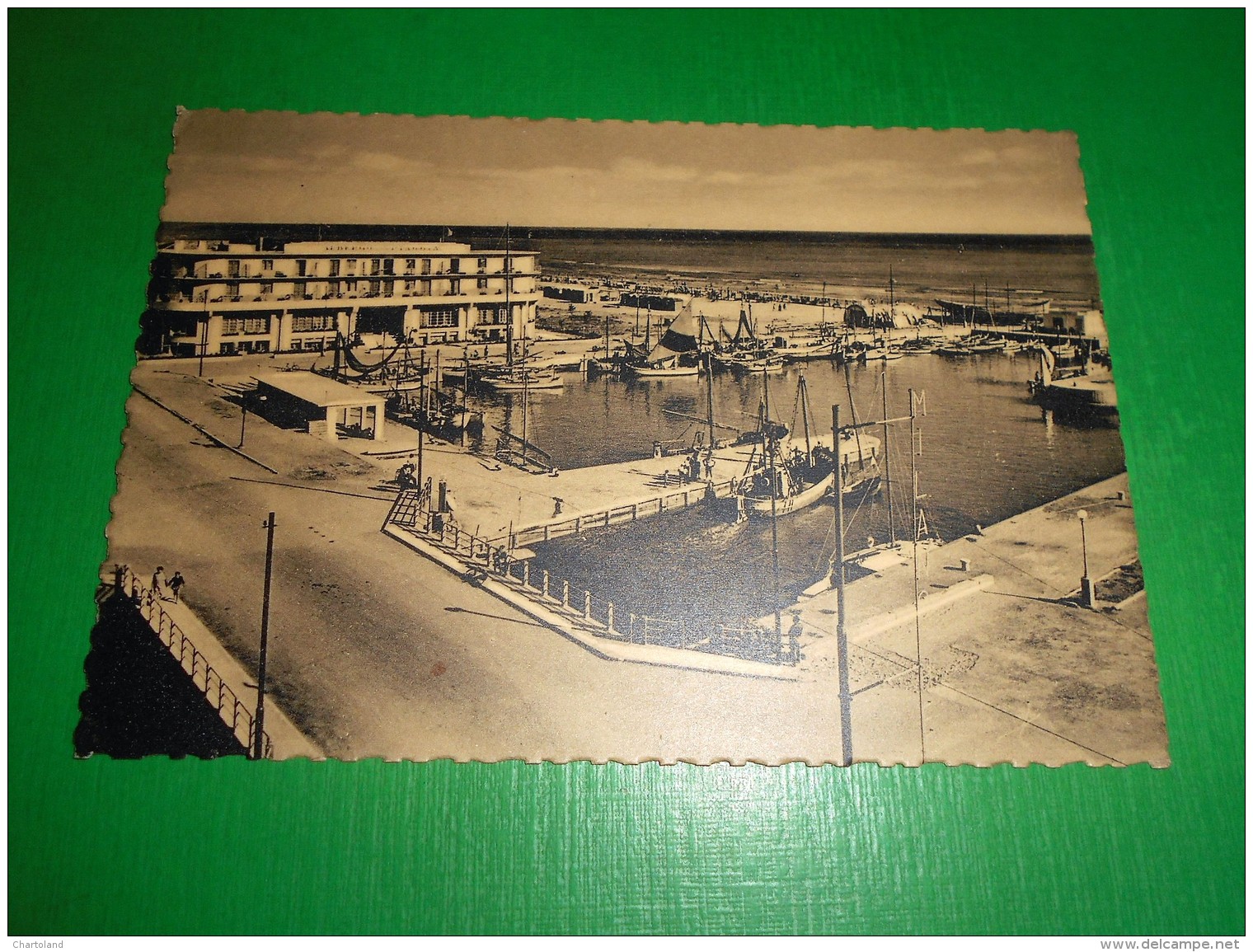 Cartolina Riccione - Albergo Spiaggia Savioli 1950 Ca - Rimini