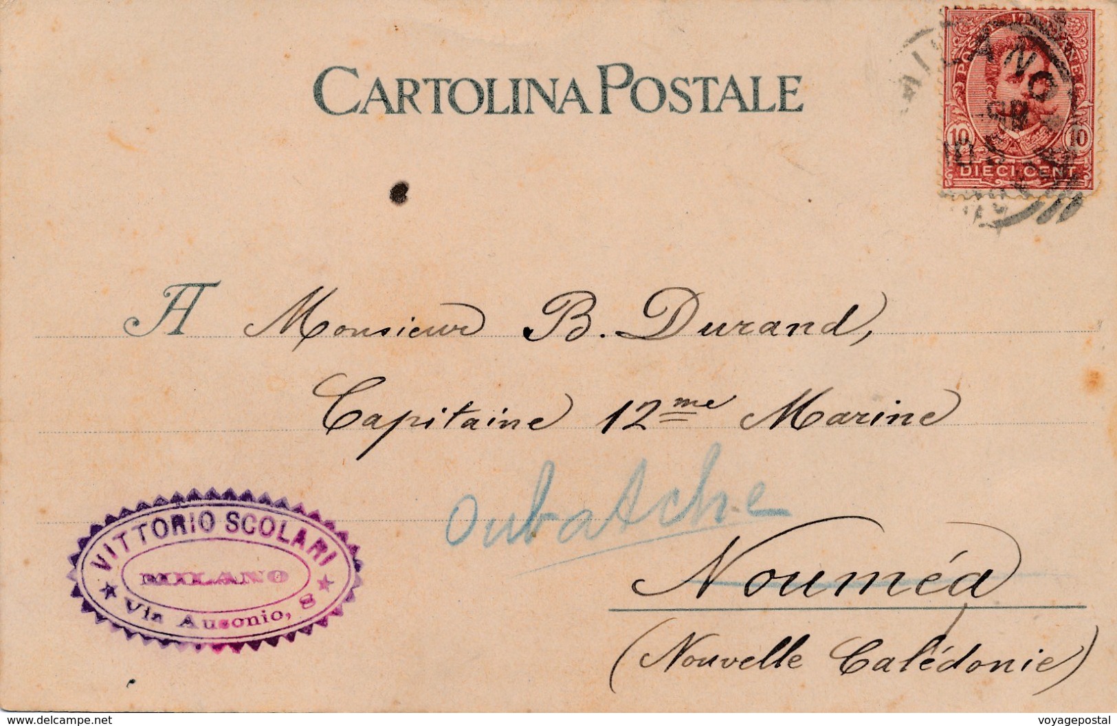 Lettre Carte Milano Pour Nouméa Nouvelle-Calédonie - Used