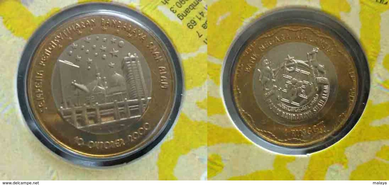 Malaysia 2000 1 Ringgit Nordic Gold Coin BU  Bi Metal Shah Alam Selangor Orchids Flowers - Malaysia
