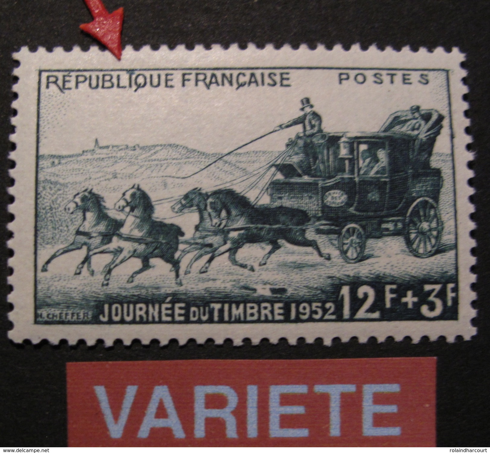 LOT R1592/60 - MALLE-POSTE N°919b NEUF* - VARIETE &#x261B; VOIR LE " I " DE REPUBLIQUE - Cote : 50,00 &euro; - Unused Stamps