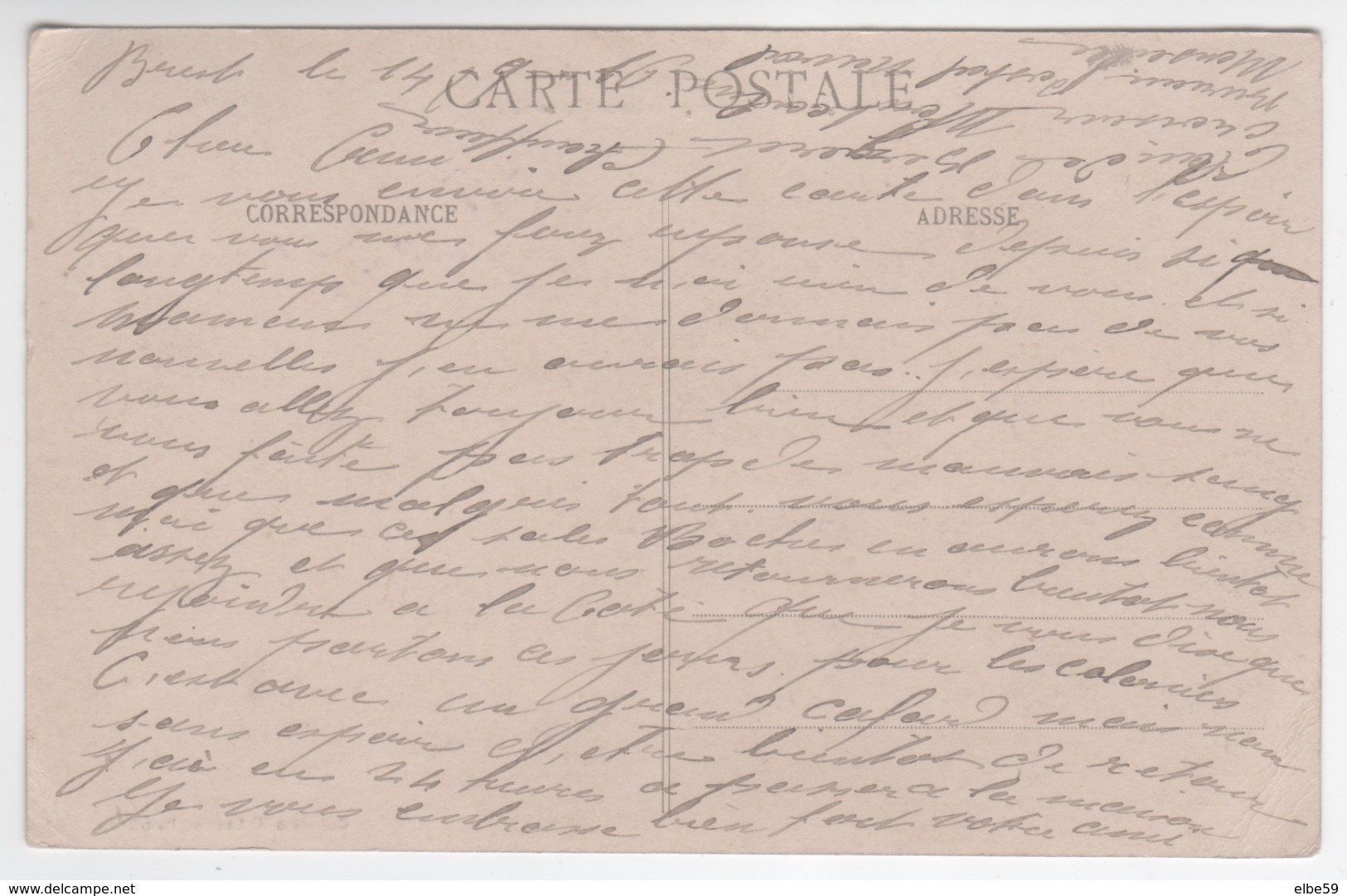 Marine Nationale, Croiseur Cuirassé Le Montcalm, écrite 1916 - Oorlog