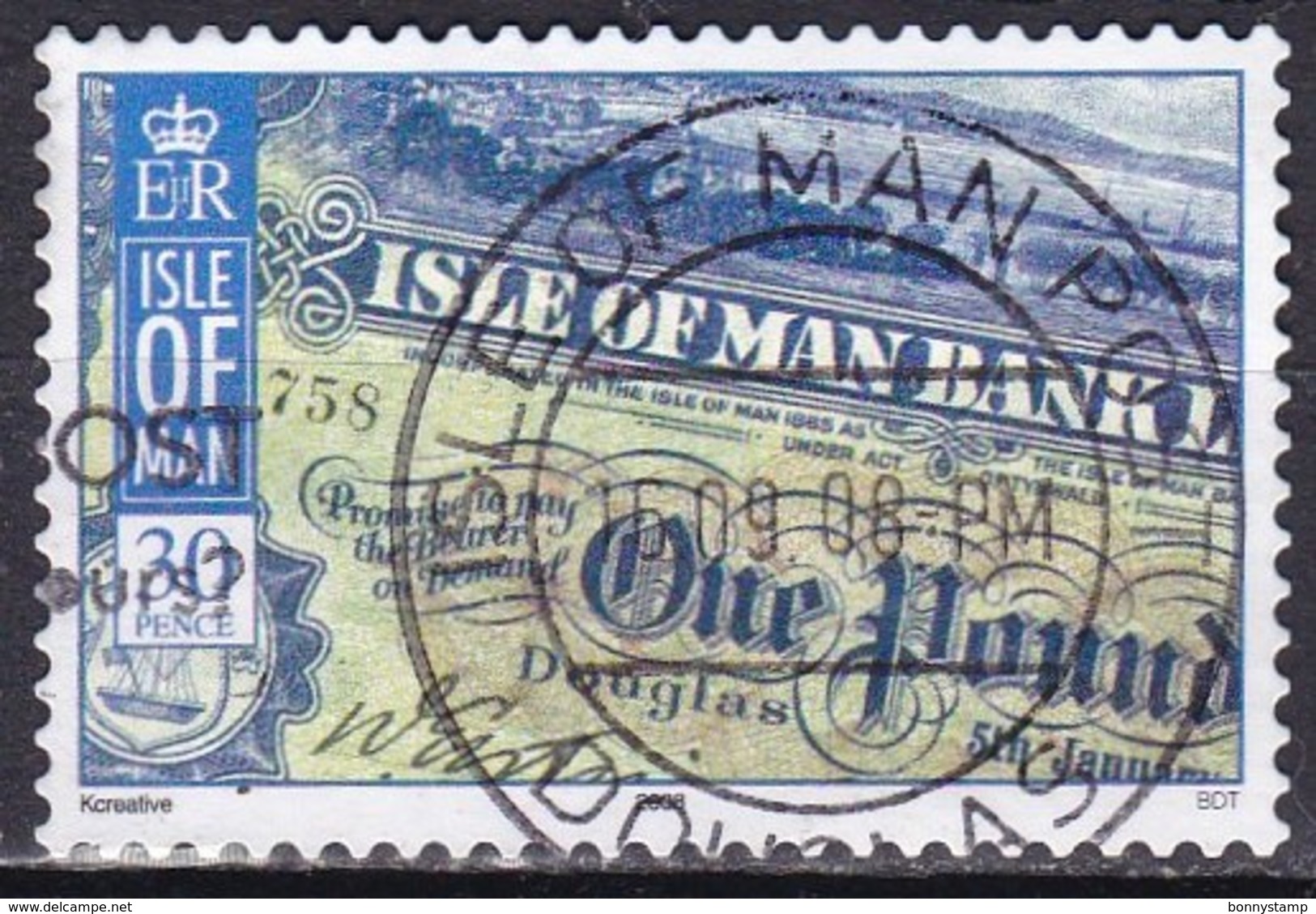 Isola Di Man, 2008 - 30p Banknote - Usato° - Isle Of Man