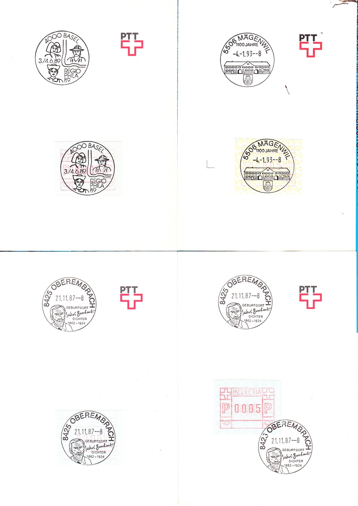 Box Switzerland ATM Schalterfreistempel & Package Cards. - Entiers Postaux