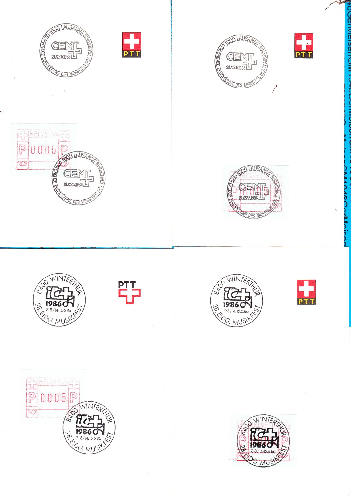 Box Switzerland ATM Schalterfreistempel & Package Cards. - Entiers Postaux