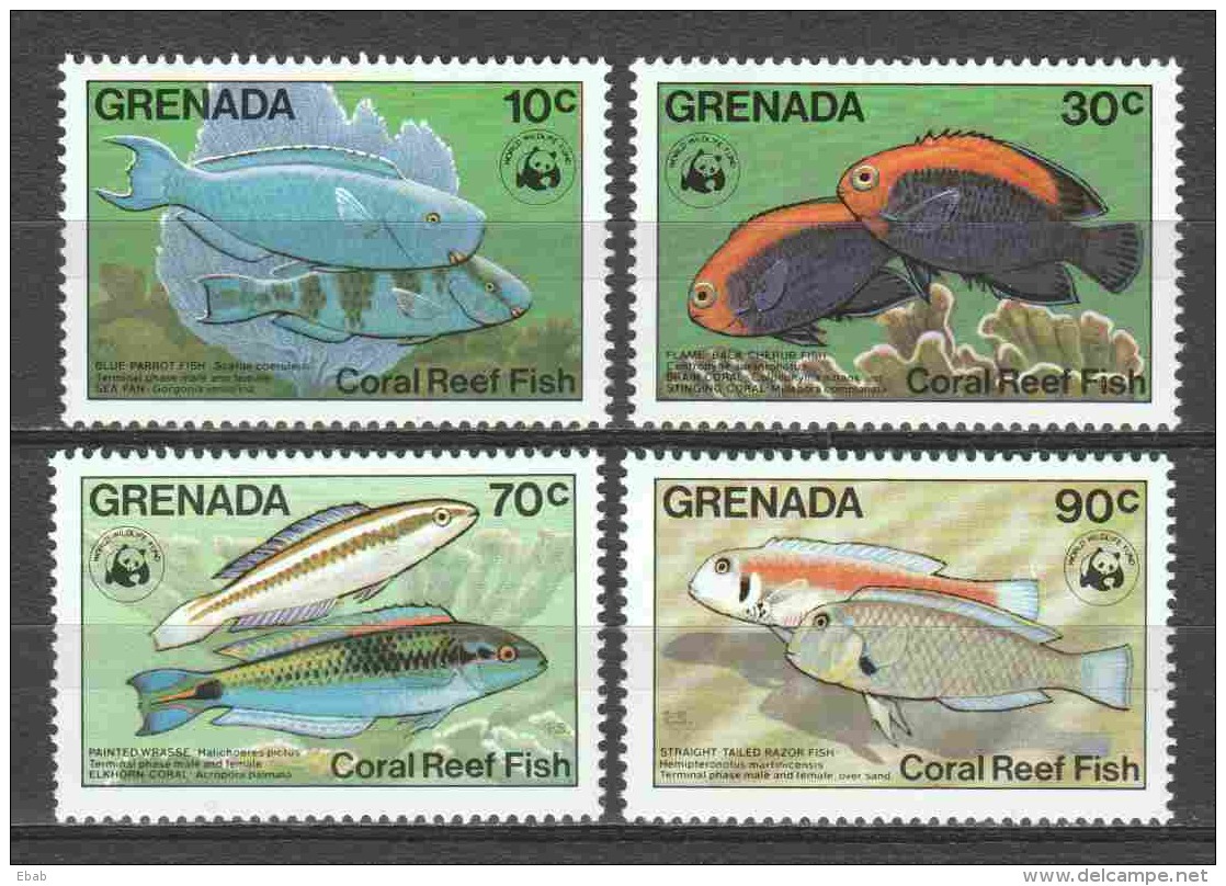 Grenada 1984 Mi 1299-1302 MNH WWF FISHES - Unused Stamps