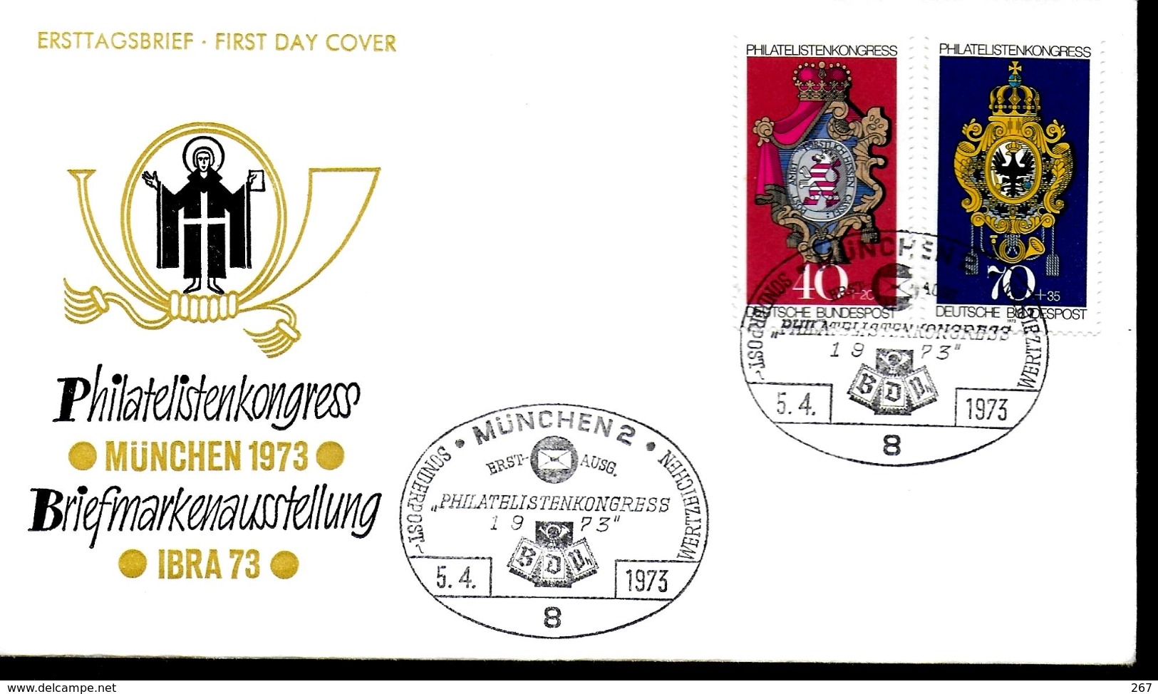 ALLEMAGNE    FDC  1973    Poste Enseigne - Post