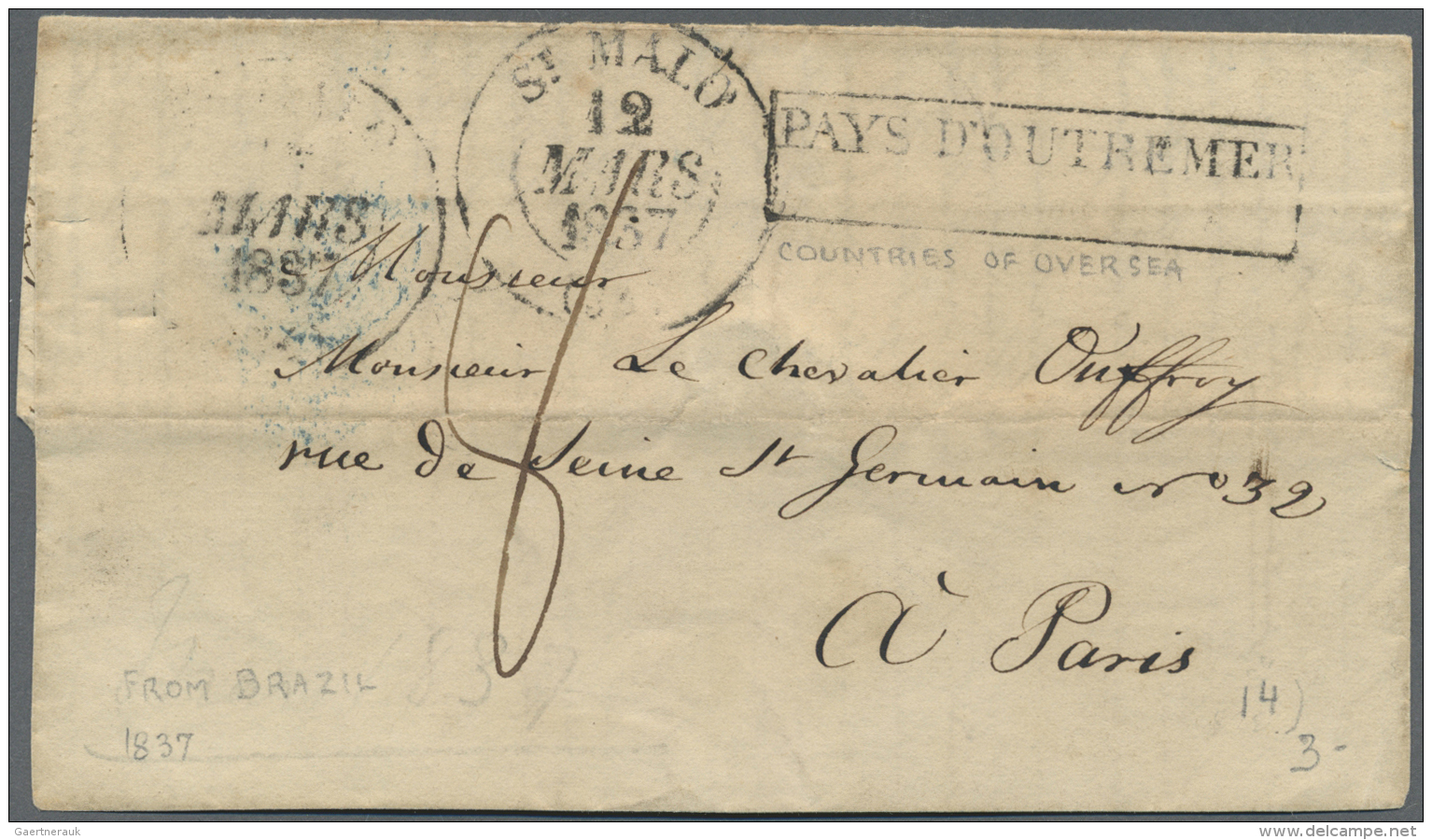 Frankreich - Vorphilatelie: 1772/1878, 155 Letters Sent From France To Exlusively Foreign Destinations Including Some Ov - 1792-1815: Dipartimenti Conquistati