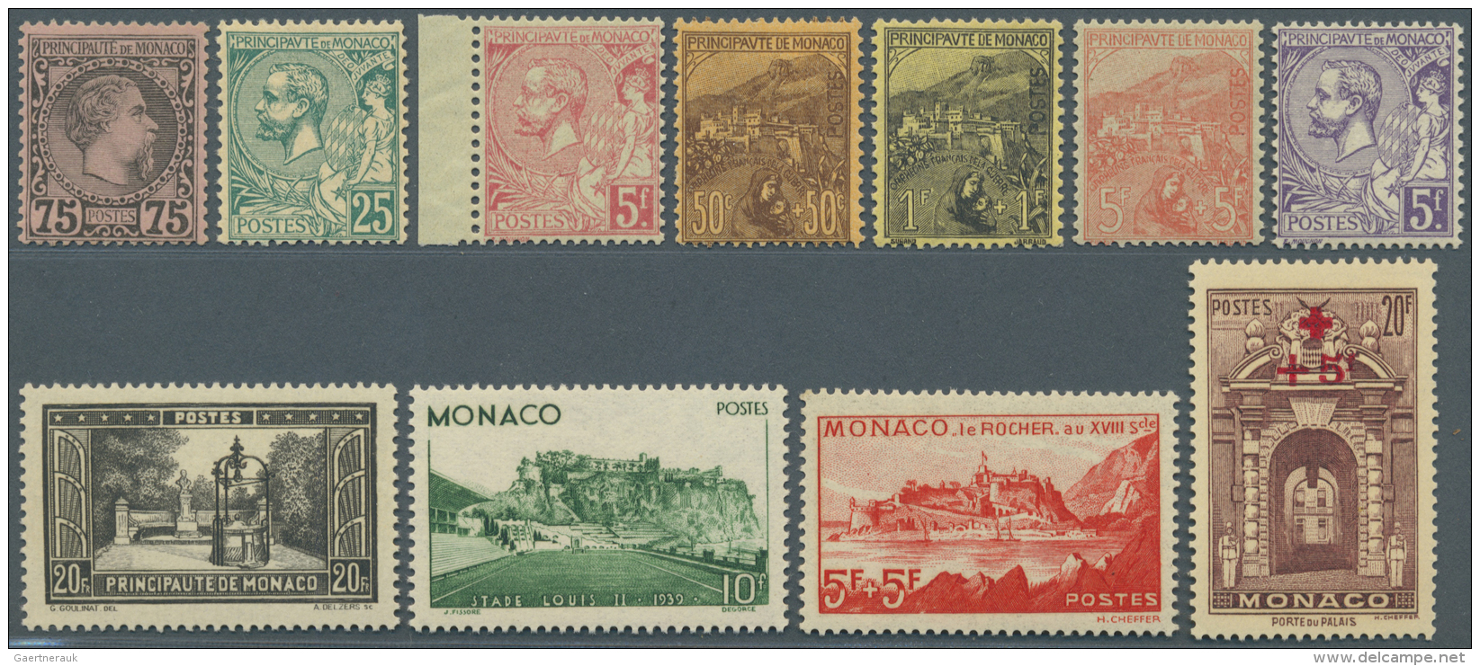 Monaco: 1885/1951, POSTFRISCHE TOP-SAMMLUNG Auf Lindner-Falzlos-T-Vordruckbl&auml;ttern, In Den Hauptnummern Bis Auf Wen - Ungebraucht