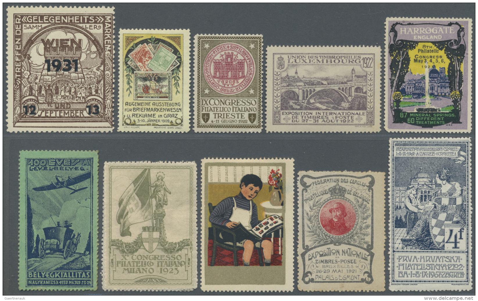 Thematik: Philatelie / Philately: 1898/1980 Ca., PHILATELISTISCHE AUSSTELLUNGEN, Sehr Reichhaltiger Sammlungsbestand Mit - Sonstige & Ohne Zuordnung