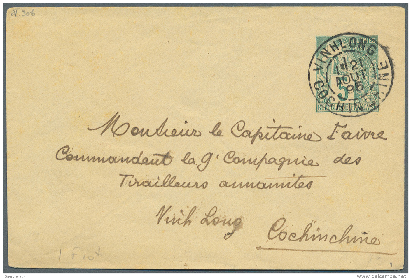 Franz&ouml;sisch-Indochina: 1895-1940 Small Collection Of Over 65 Postal Stationery Cards And Envelopes, Mostly In Vf Un - Other & Unclassified
