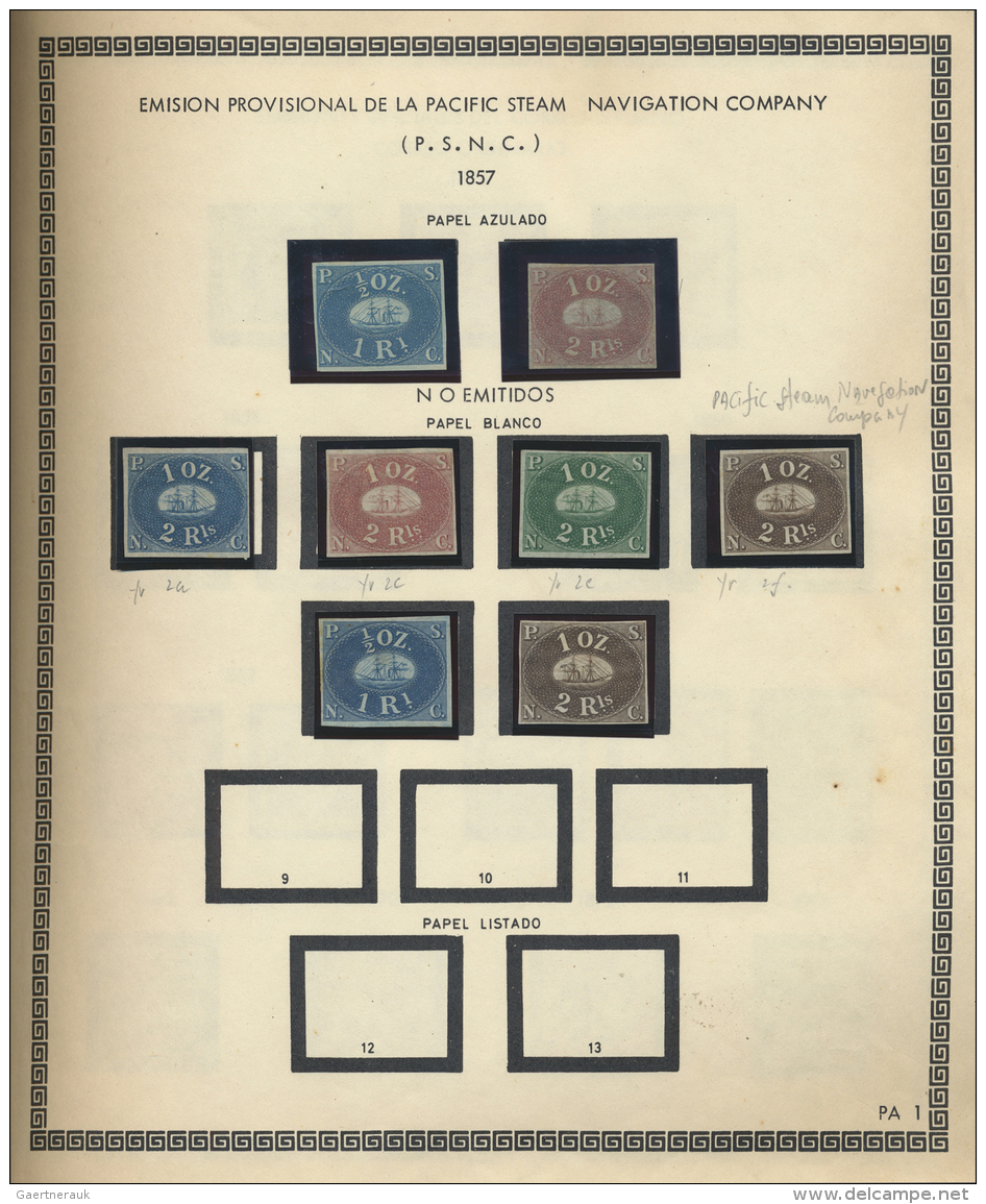 Peru: 1857/1980, Predominantly Mint Collection In An Album, Starting With A Marvellous Section Of Pacific Steam Navigati - Peru