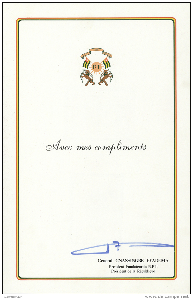 Togo: 1979/1984, Presentation Book "Republique Togolaise Album Philatelique Souvenir Offert Par Son Excellence Le Genera - Togo (1960-...)