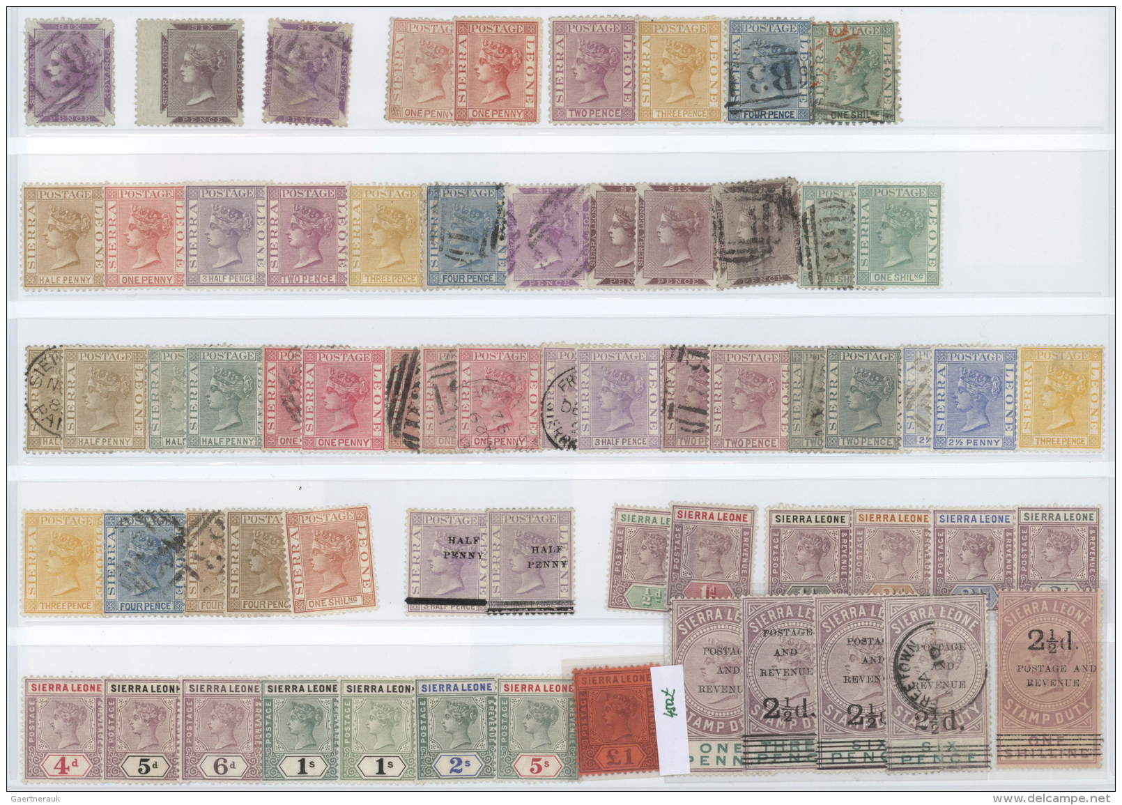 Sierra Leone: 1860/1963 (ca.), Mainly Mint Collection On Stocksheets From A Nice Section Early QV Issues Up To High Valu - Sierra Leone (1961-...)