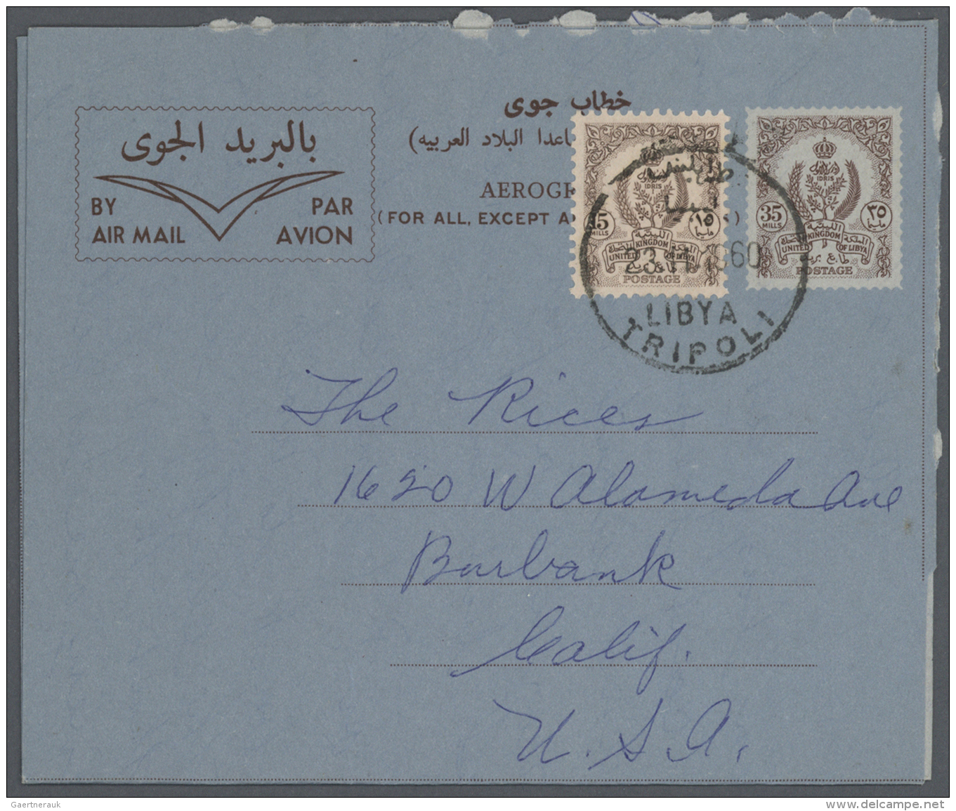 Libyen: 1952/1990 (ca.), Accumulation With About 300 Unused And Used/CTO Airletters And AEROGRAMMES With Some Better Ite - Libya