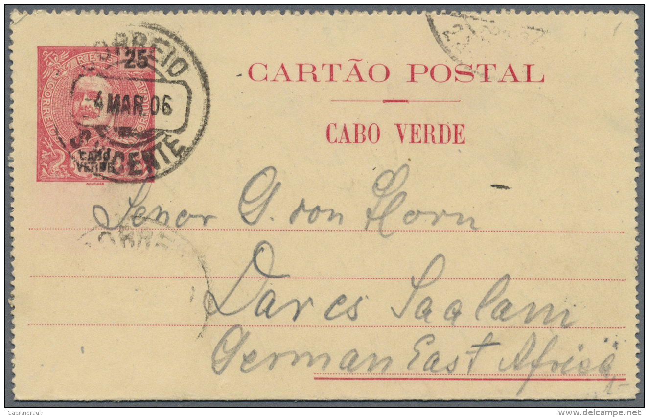 Kap Verde: 1891 - 1961 Approx., 14 Covers , Postal Stationery Cards And Picture Post Cards With Some Interesting Items L - Kap Verde