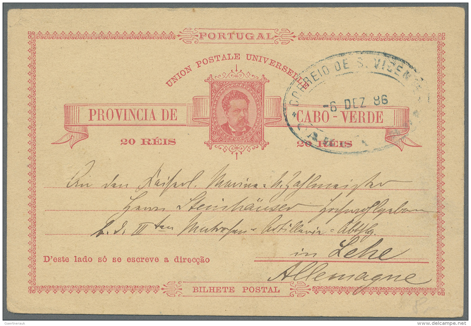 Kap Verde: 1886/1960, 43 Interesting Items Including Used Postal Stationeries, Covers, Better Cancellations And More. - Cape Verde