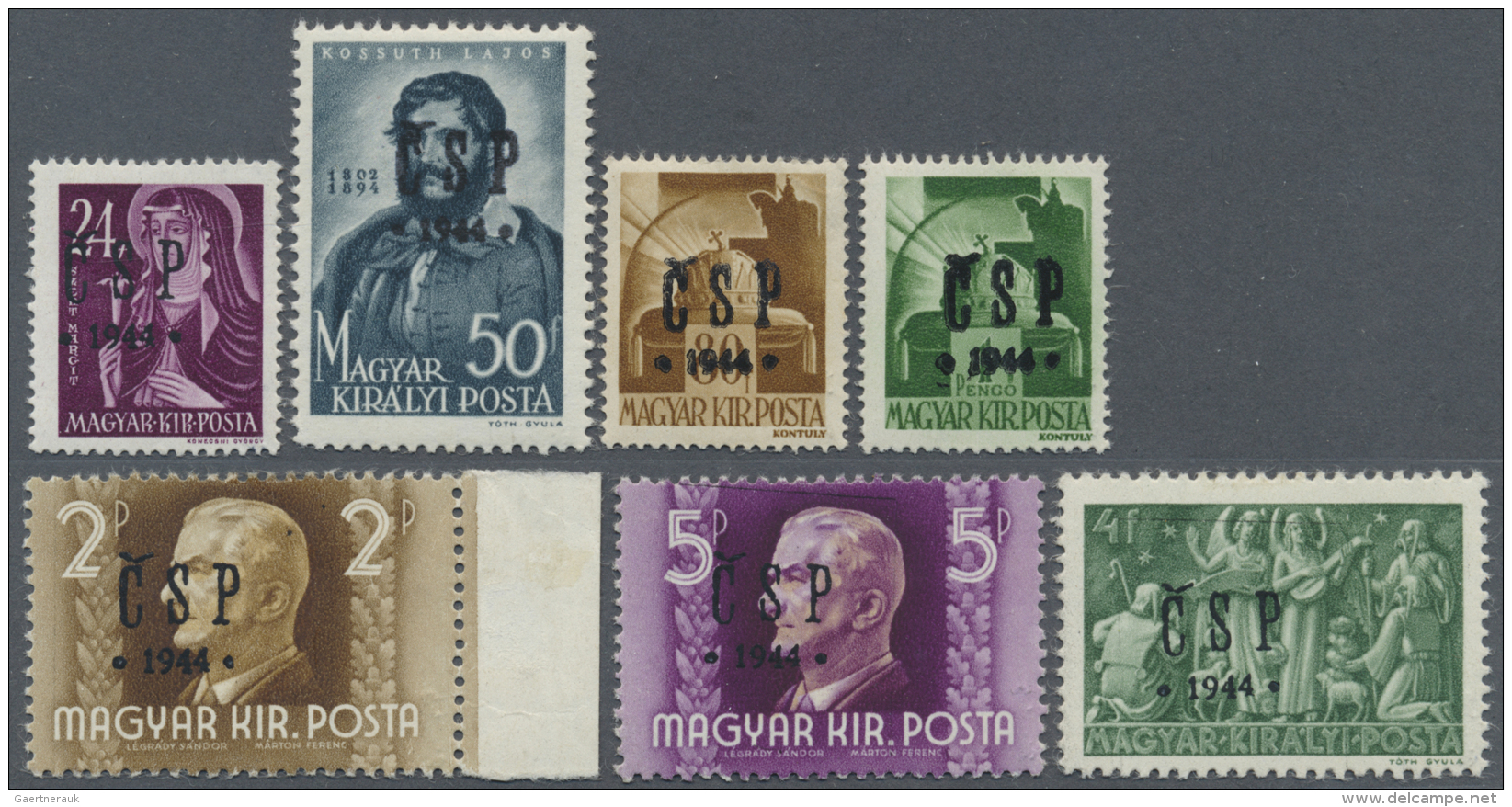 Karpaten-Ukraine - Ausgabe Chust: 1944/1945, Mint Collection Of 49 Stamps: Chust Issue ( Ð¥ÑƒÑÑ‚/Ð“ÑƒÑÑ‚/Hust/Huszt) M - Ukraine