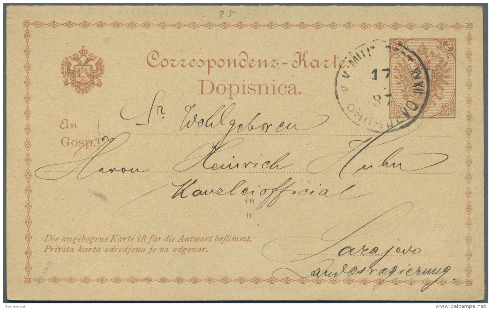 Bosnien Und Herzegowina - Ganzsachen: 1886/1915, Assortment Of Apprx. 40 Used And Unsued Stationeries With Cards Incl. R - Bosnië En Herzegovina