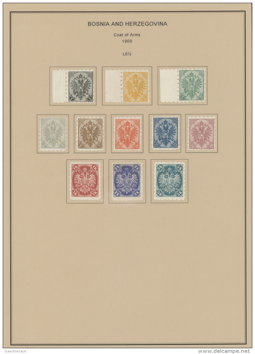 Bosnien Und Herzegowina: 1879/1906, Specialised Collection On Album Pages, Collected To Colours, Perforations, Imperfs., - Bosnia Erzegovina