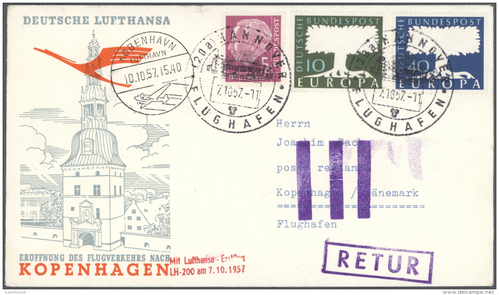 Flugpost Alle Welt: 1955/1995, LUFTHANSA-ERSTFL&Uuml;GE, Umfangreicher Sammlungsbestand Von Einigen Tausend Erstflugbele - Sonstige & Ohne Zuordnung