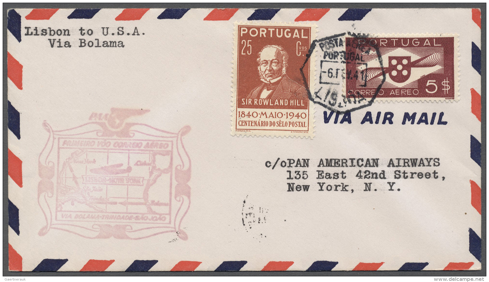 Flugpost Alle Welt: 1941, Bestand Mit 650 Luftpost Erstflug-Briefen Der &bdquo;Pan American Airways&rdquo; &uuml;ber Den - Andere & Zonder Classificatie