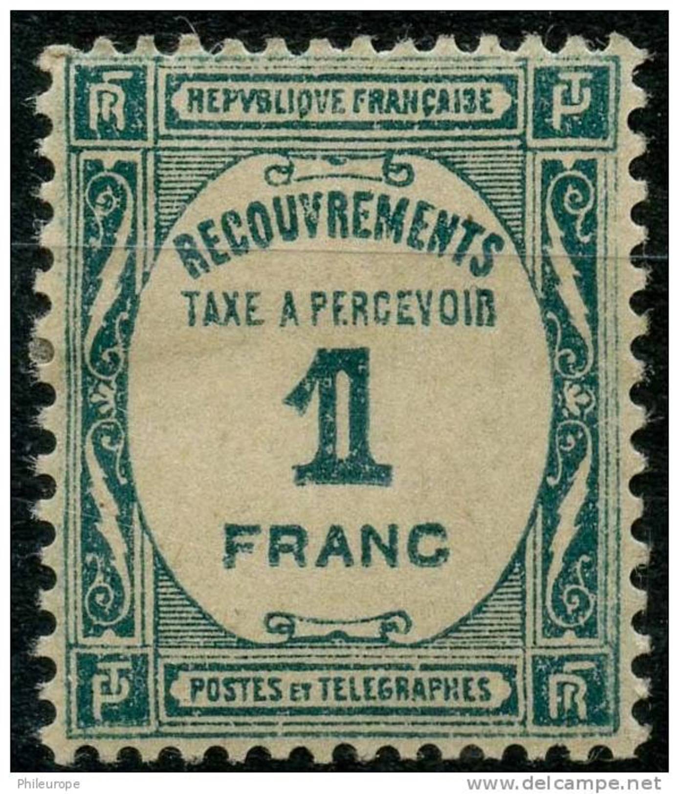 France Taxe (1927) N 60 * (charniere) - 1859-1959 Neufs
