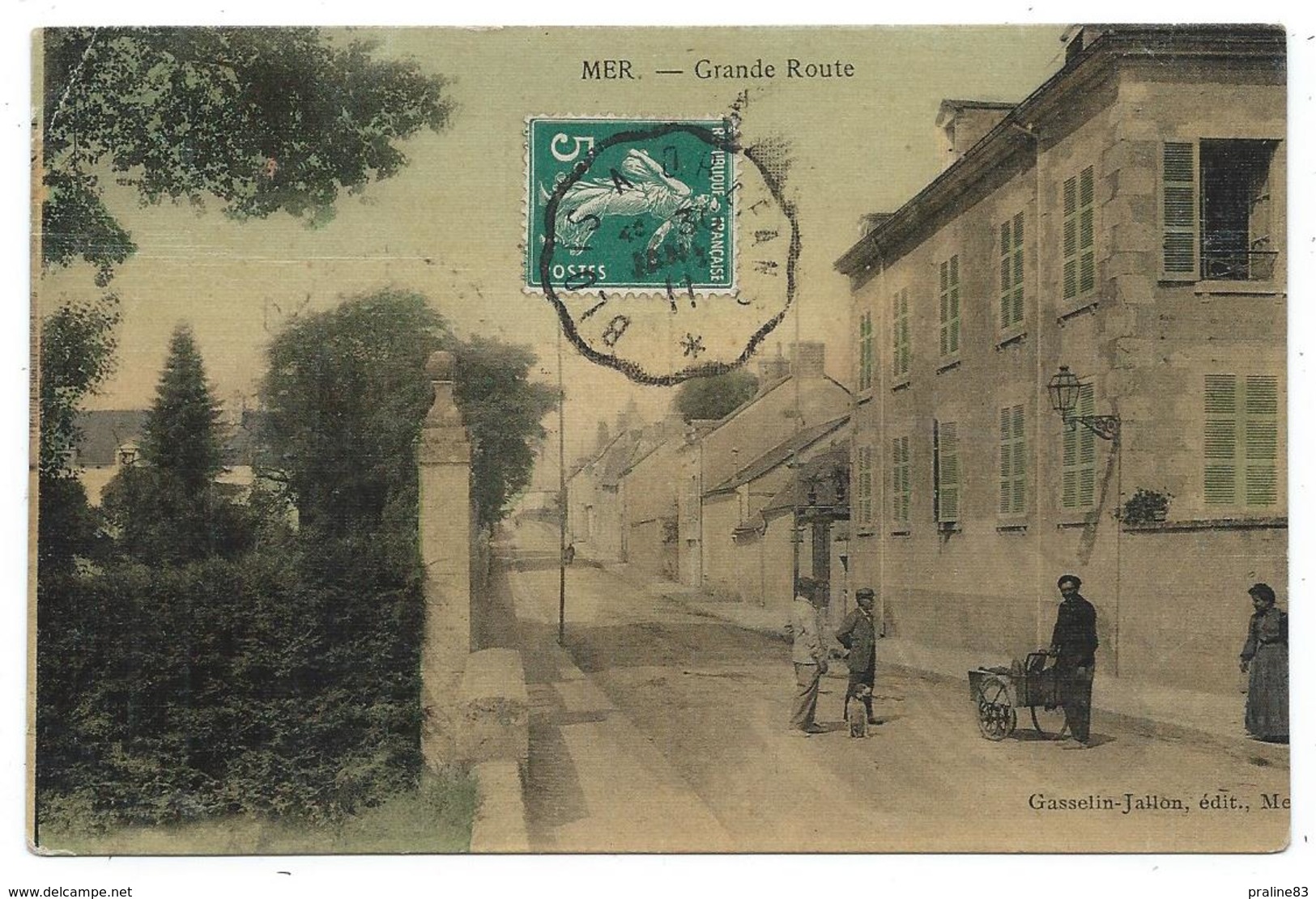 CPA - MER, GRANDE ROUTE - Loir Et Cher 41 - Animée, Circulé 1911 - Mer