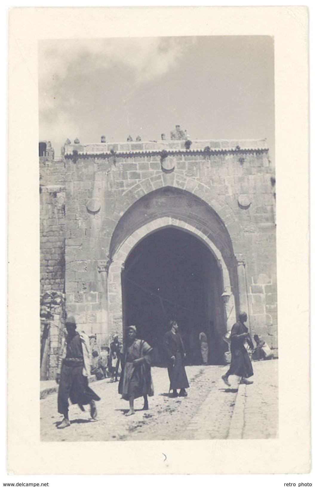 Cpa Carte-photo, Liban, Syrie, Palestine ? Porte De La Ville - Liban