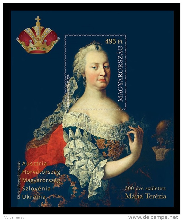 Hungary 2017 Mih. 5902 (Bl.402) Empress Maria Theresa (joint Issue Hungary-Austria-Croatia-Slovenia-Ukraine) MNH ** - Unused Stamps