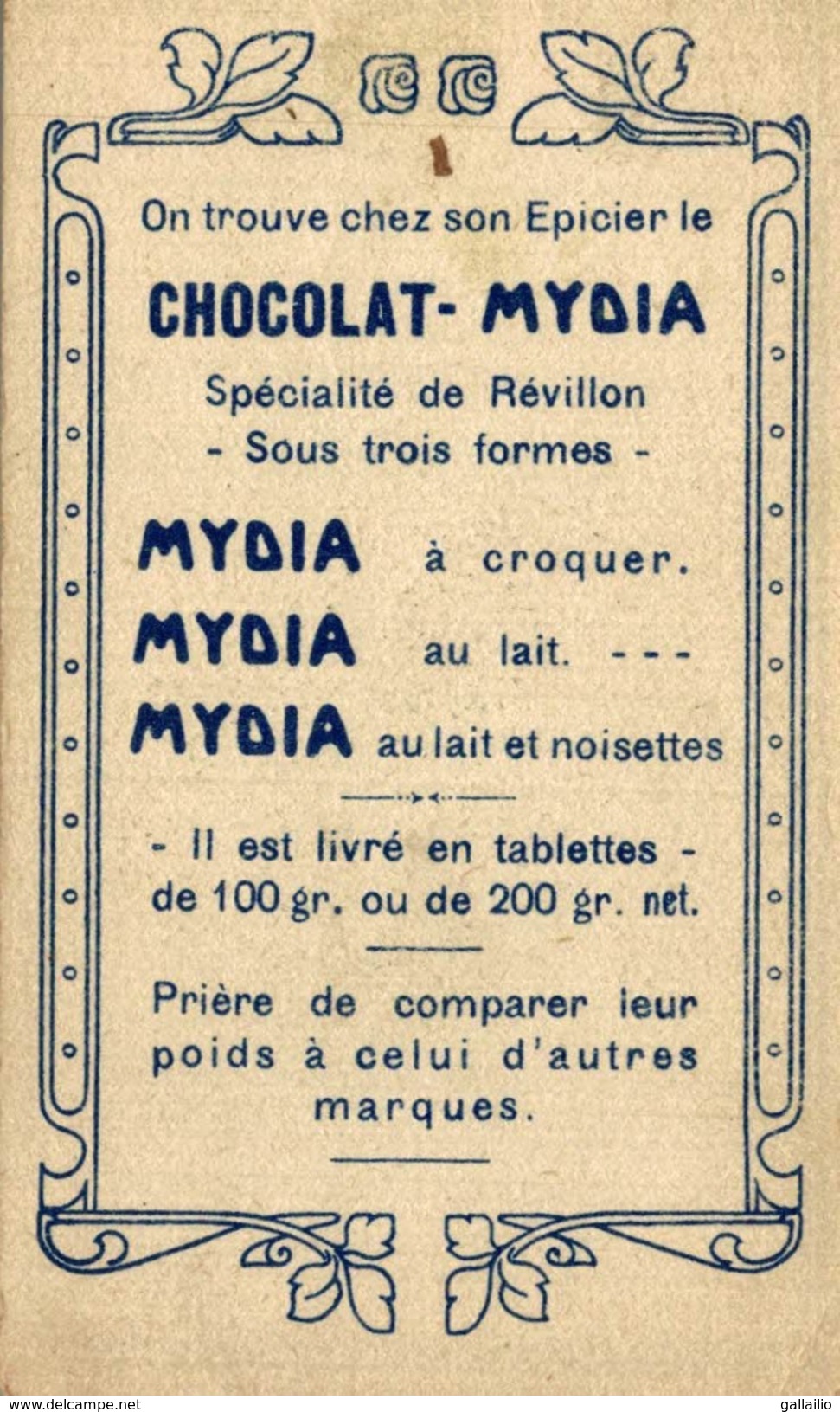CHROMO CHOCOLAT REVILLON MYDIA MARECHAL MAC MAHON - Revillon