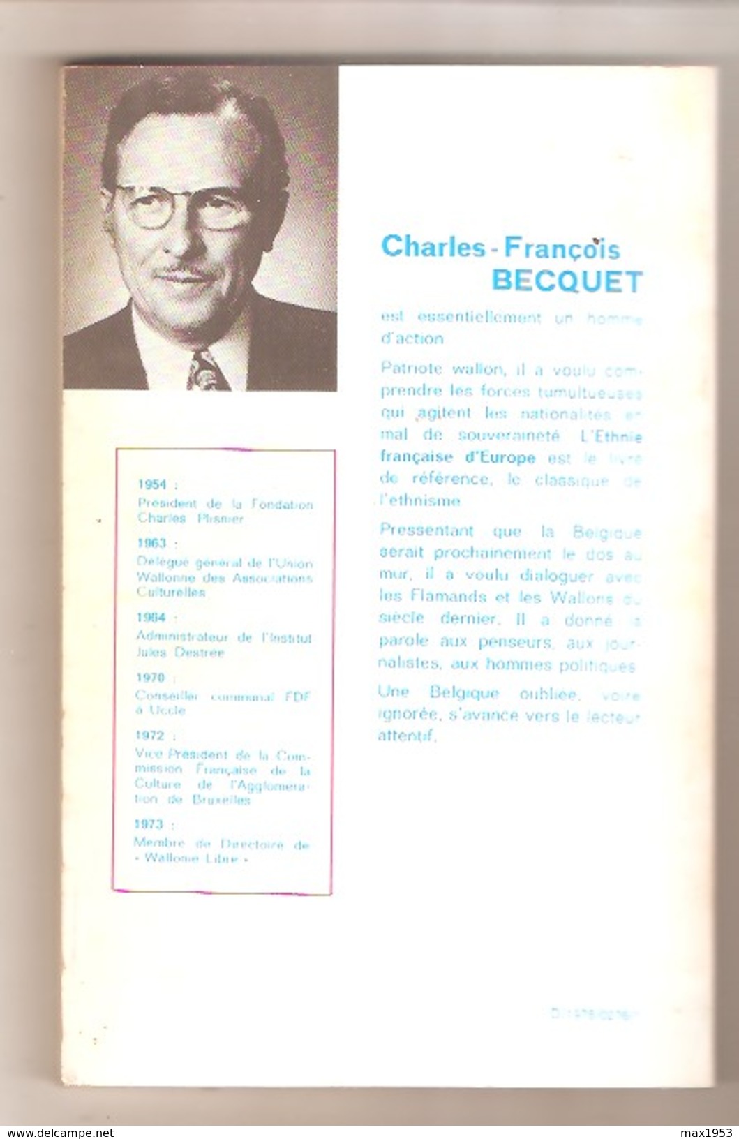 Charles-François BECQUET - LE DIFFEREND WALLO-FLAMAND - LIVRE 1 & LIVRE 2 - Institut Jules Destrée, 1978, 1977 - Belgien