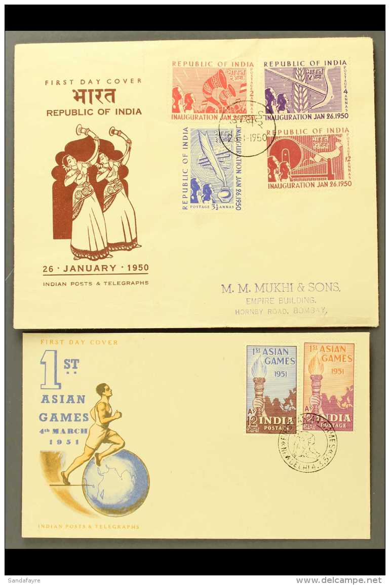 FIRST DAY COVERS  An All Different Group On Illustrated Covers With 1950 Republic Set, 1951 Games Set, 1952... - Otros & Sin Clasificación