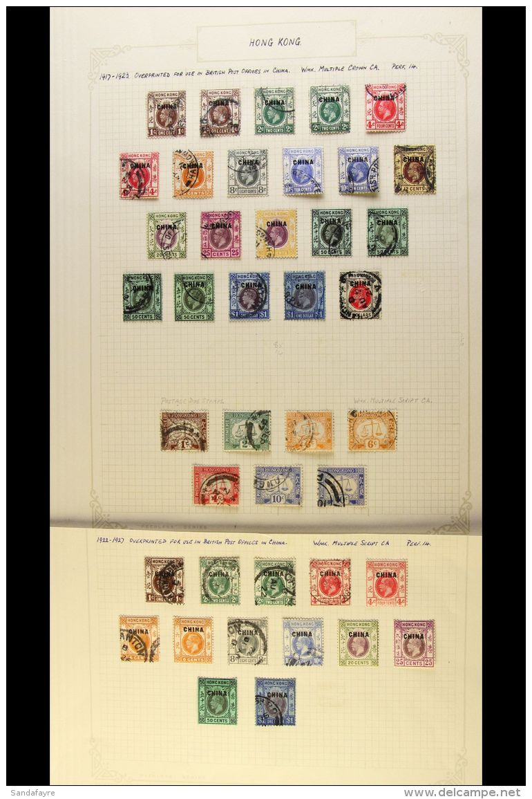 BRITISH POST OFFICES IN CHINA  A Mint And Used Collection Which Includes "CHINA" Opts On Hong Kong 1917-21 Set To... - Otros & Sin Clasificación