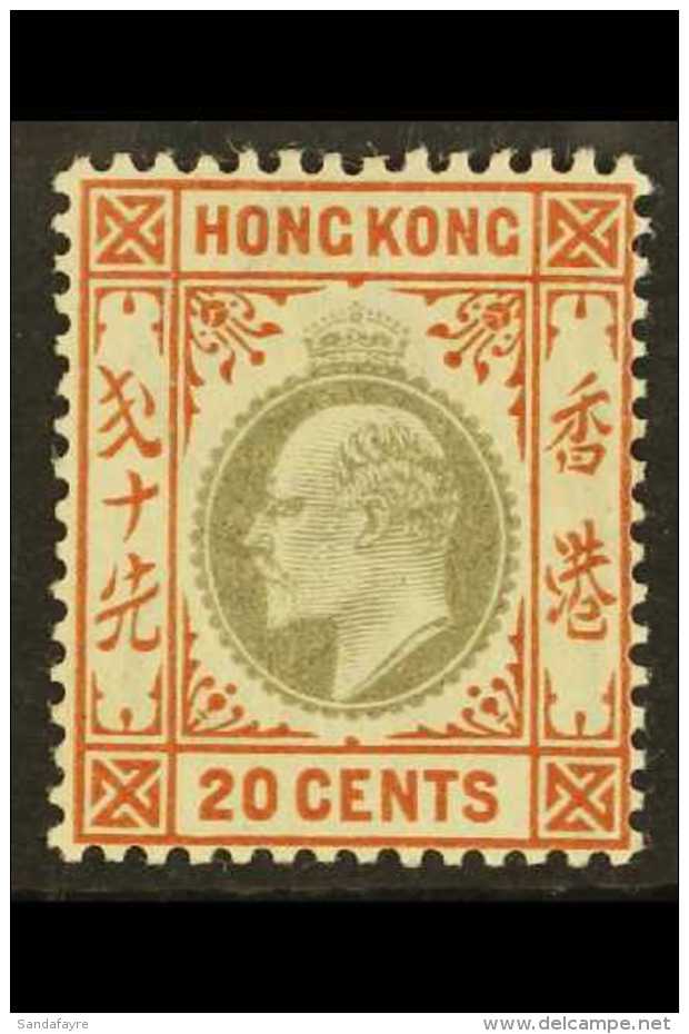 1903  20c Slate And Chestnut, Wmk Crown CA, SG 69, Very Fine Mint. For More Images, Please Visit... - Otros & Sin Clasificación