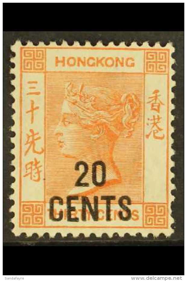 1885  20c On 30c Orange-red, SG 40, Mint With Light Crease. For More Images, Please Visit... - Otros & Sin Clasificación