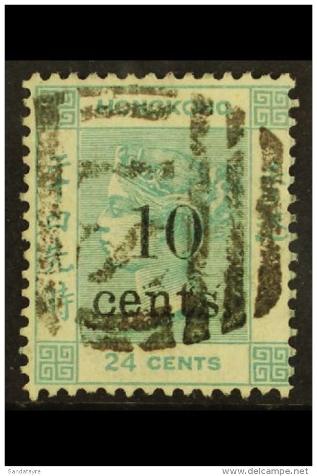 1880  10c On 24c Green, SG 27, Very Fine Used With Neat "S1" Cancel Centrally Placed Allowing The Portrait Ad... - Otros & Sin Clasificación