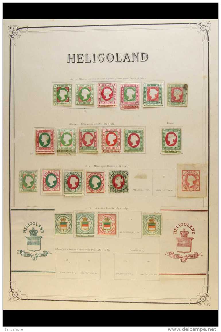 1867-90  The Heligoland Album Page Extracted From A Wonderful, Original, Old-time, Multi-volume Collection, We... - Heligoland (1867-1890)