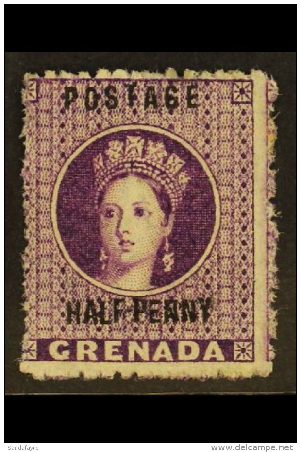 1881  &frac12;d Deep Mauve Overprint WATERMARK UPRIGHT Variety, SG 21f, Fine Unused No Gum, Fresh. For More... - Grenade (...-1974)