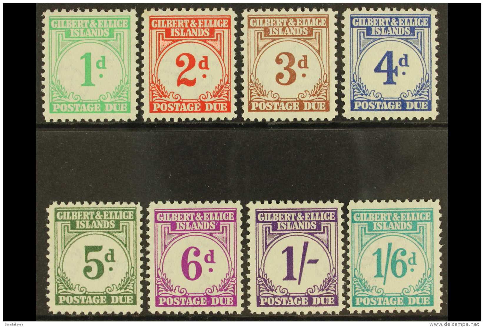 POSTAGE DUE  1940 Complete Set, SG D1/8, Fine Mint (8 Stamps) For More Images, Please Visit... - Îles Gilbert Et Ellice (...-1979)