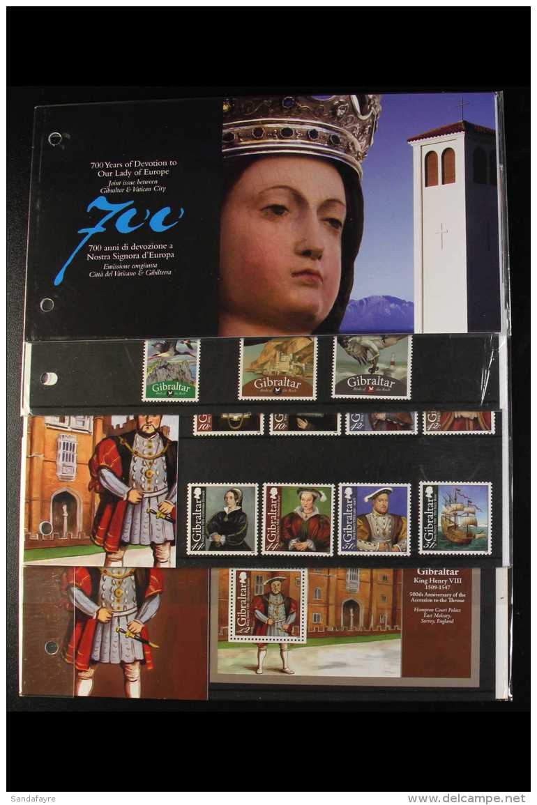 2009  Complete Run For The Year, SG 1307/46, Never Hinged Mint Sets In Presentation Packs, Plus The "Birds Of The... - Gibraltar