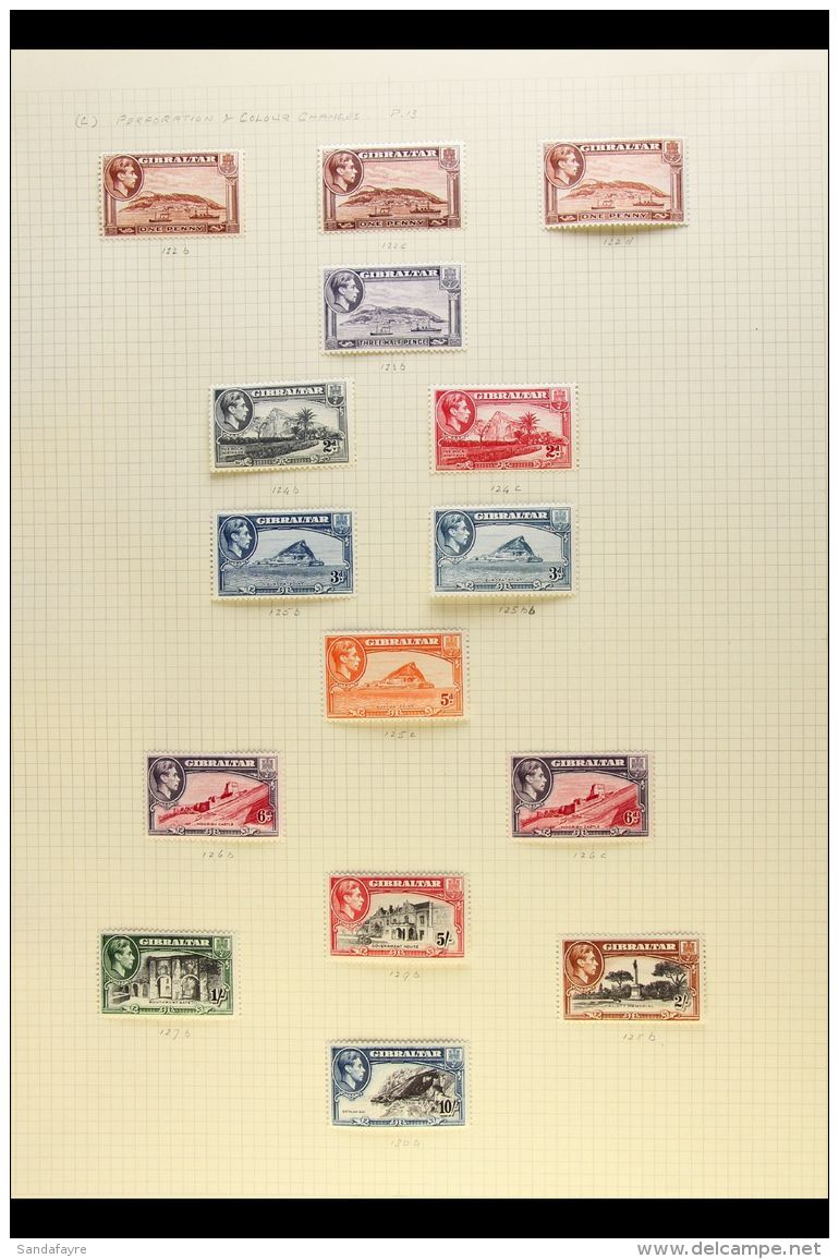 1938-1950 VIRTUALLY COMPLETE SUPERB MINT COLLECTION  On Stock Pages, Most Commems As Blocks Of 4 Otherwise All... - Gibraltar