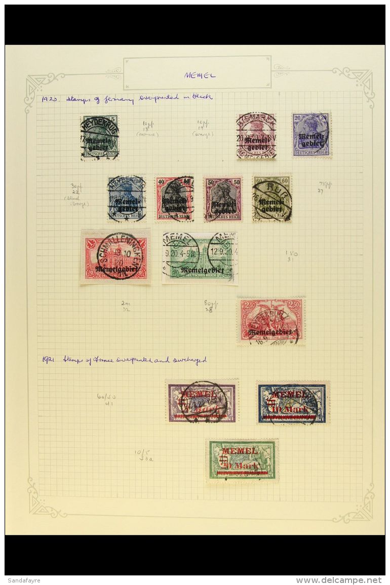 1920-1924 OLD TIME COLLECTION  On Leaves, Mint &amp; Used, Inc 1920 Opts To 1.25m (on Piece) &amp; 2.50m Used,... - Autres & Non Classés