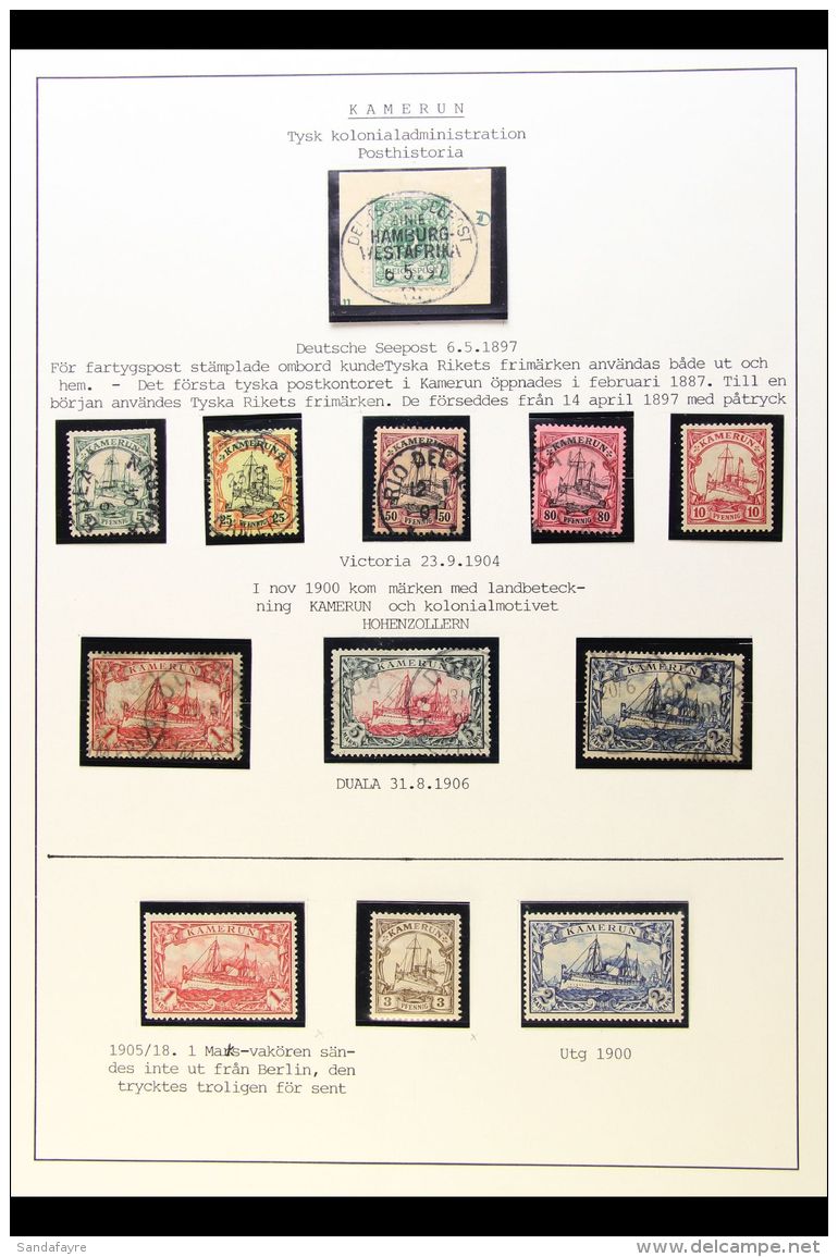 CAMEROUN  1897-1919 Mint And Used Collection, Includes 1897 5pf Of Germany With Seepost Cancel Of 6.5.97, 1900 ... - Otros & Sin Clasificación