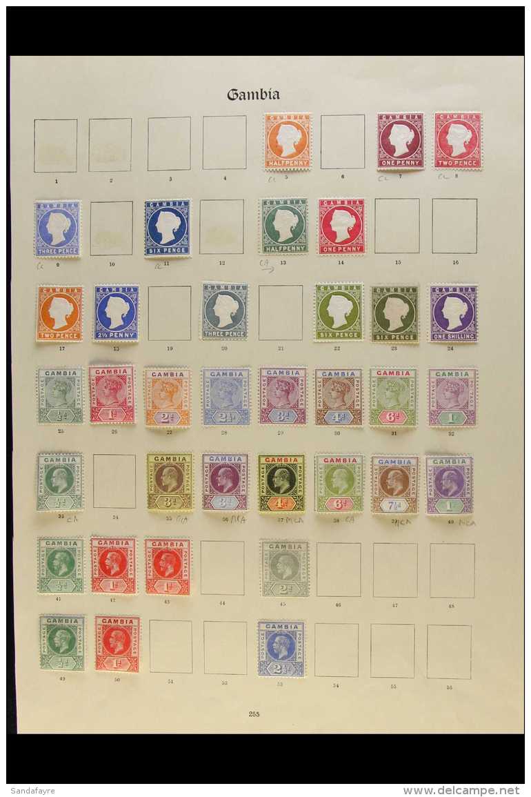 1880-1935 MINT COLLECTION  Presented On A Pair Of "Imperial" Album Pages. Includes 1880-81 Wmk Upright Set To 3d... - Gambia (...-1964)