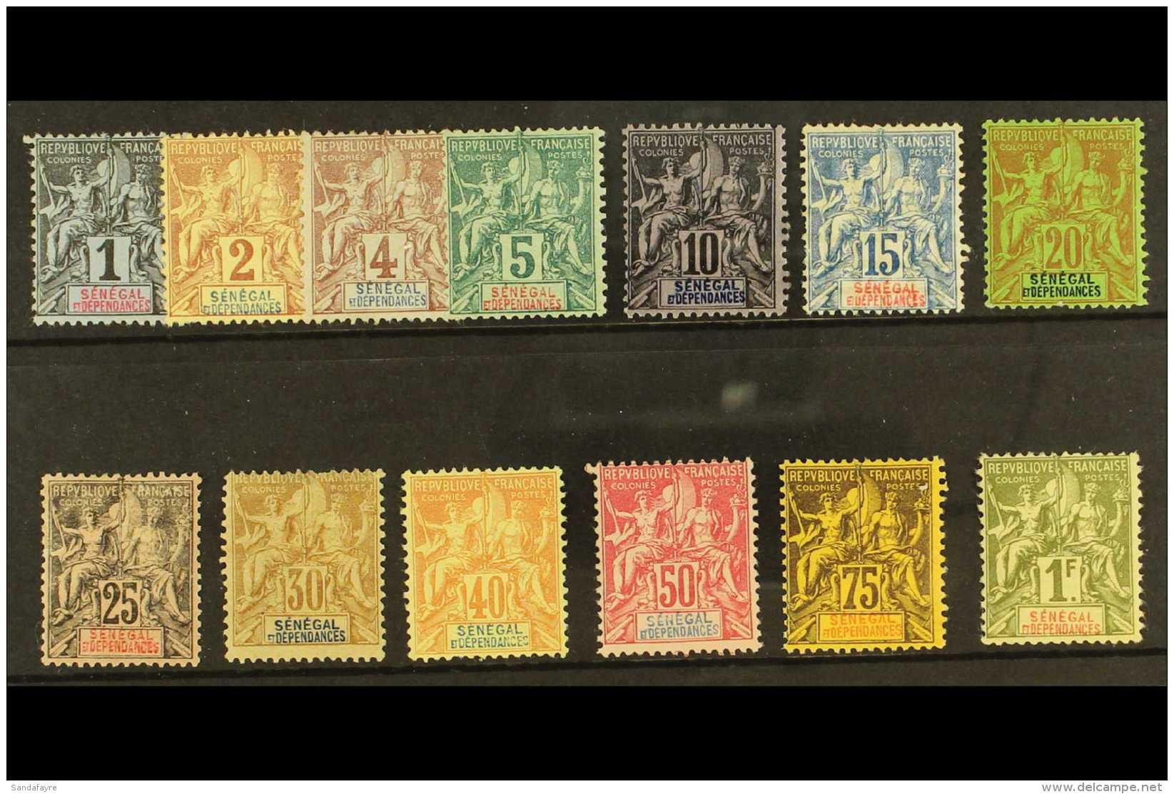 SENEGAL  1892-93 Complete Set, Yvert 8/20, Fine Mint. (13 Stamps) For More Images, Please Visit... - Autres & Non Classés