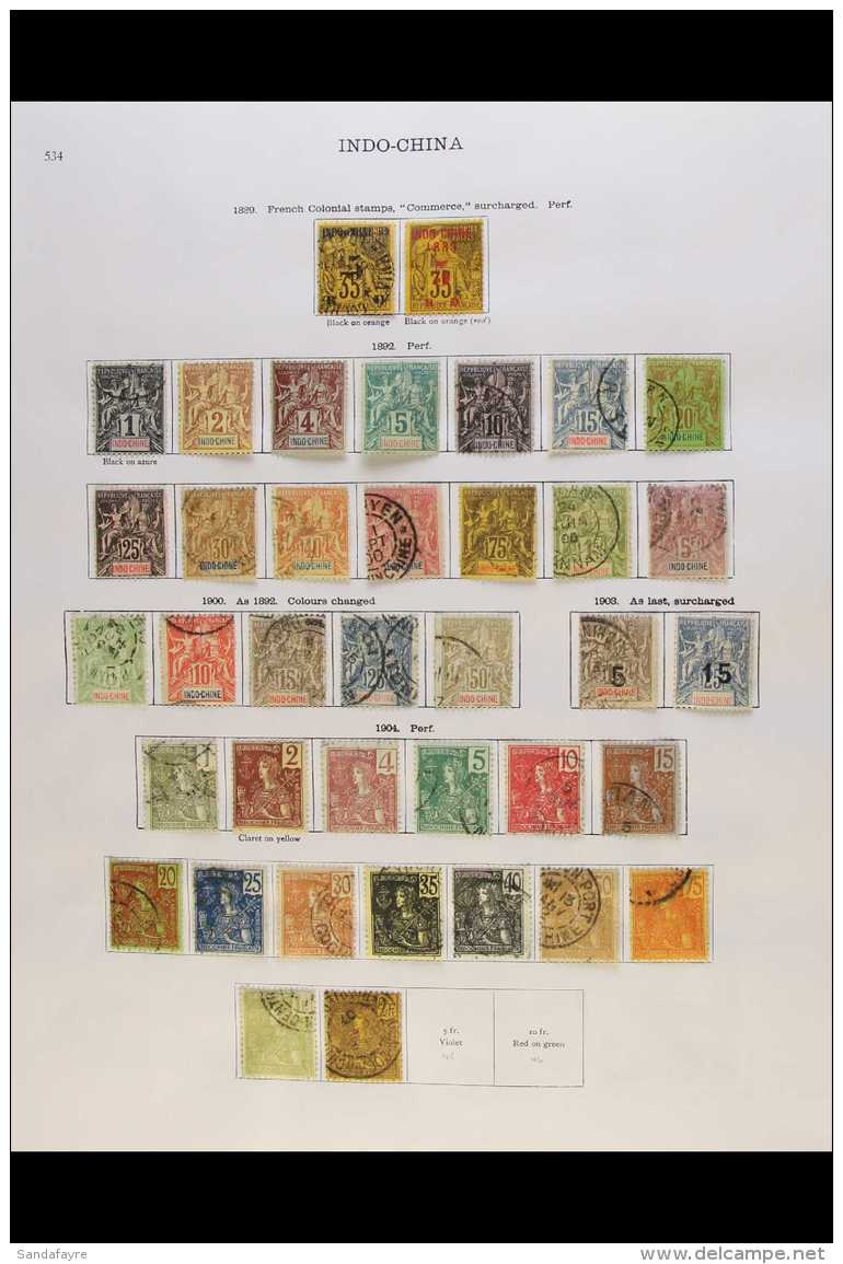 INDO - CHINA  1889 - 1933 USED COLLECTION (plus Occasional Mint) With Many Complete Sets Including 1889... - Otros & Sin Clasificación