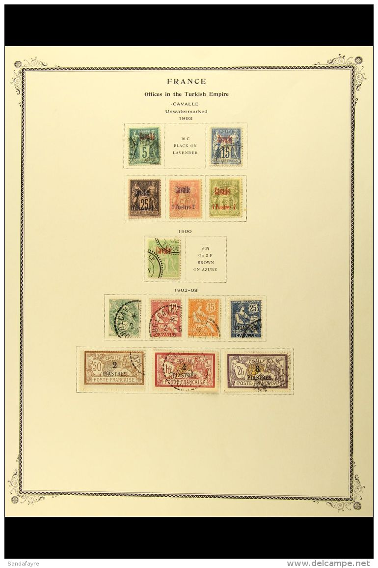 FRENCH OFFICES IN TURKEY - CAVALLE  1893 - 1903 Very Fine Used Selection With 1893 Set To 4p On 1fr Less 10c,... - Otros & Sin Clasificación